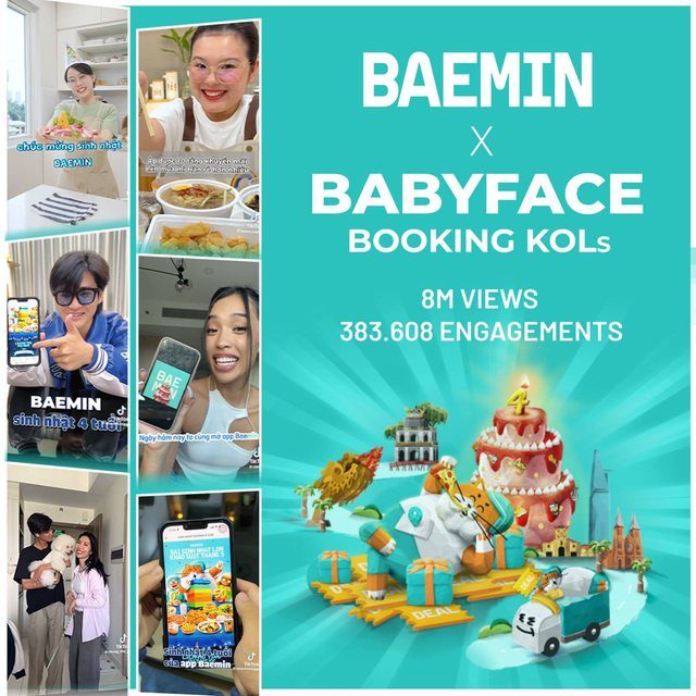 BAEMIN · Influencer marketing - booking KOL/KOC của Babyface